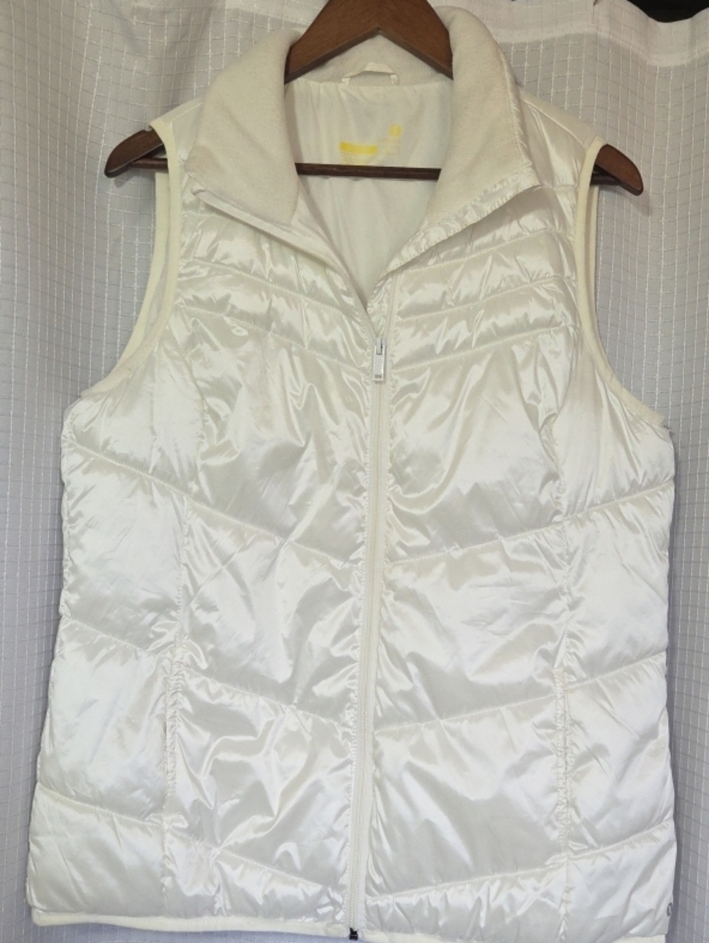 XERSION White Packable Down Full Zip Puffer Vest Women's Size Large